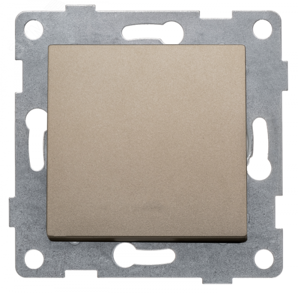 Выключатель одноклавишный Ugra, механизм, 10А, 250В, шампань