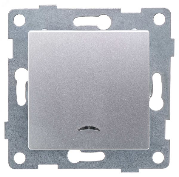 Выключатель одноклавишный Ugra инд, механизм, 10А, 250В, серебро