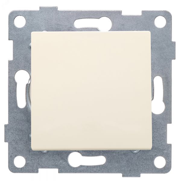 Выключатель самовозвратный одноклавишный Ugra, механизм, 10А, 250В, бежевый