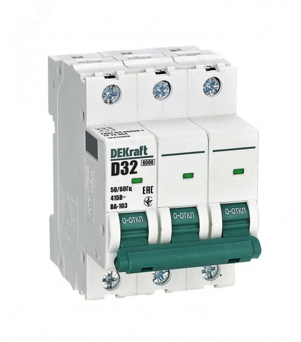 Выключатель автоматический ВА-103 3P 32А D 6кА новый