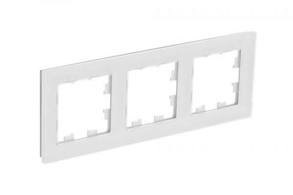ATLASDESIGN NATURE 3-постовая РАМКА, НАТУРАЛЬНОЕ СТЕКЛО, БЕЛЫЙ