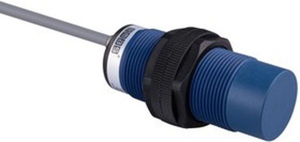 Ёмкостный датчик (PNP-НО), кабель 2м*3 (расс. сраб. 3-15мм), выступающий, пластик, 10-30В DC, IP65