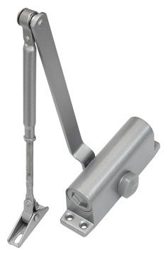 Доводчик двери c тягой EN 4, 60 - 85 кг, 1100 мм, двухскоростной, SL - алюм