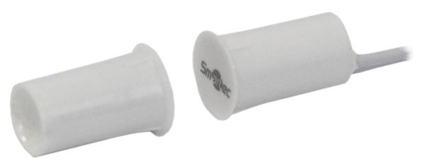 Датчик магнитоконтактный, врезной для деревянных дверей миниатюрный, зазор 25 мм