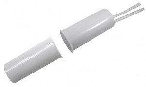 Датчик магнитоконтактный, НР, врезной для деревянных дверей миниатюрный, зазор 25 мм