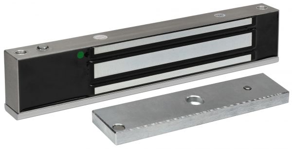 Замок электромагнитный, уличное исполнение, СИД, датчик положения двери, IP68