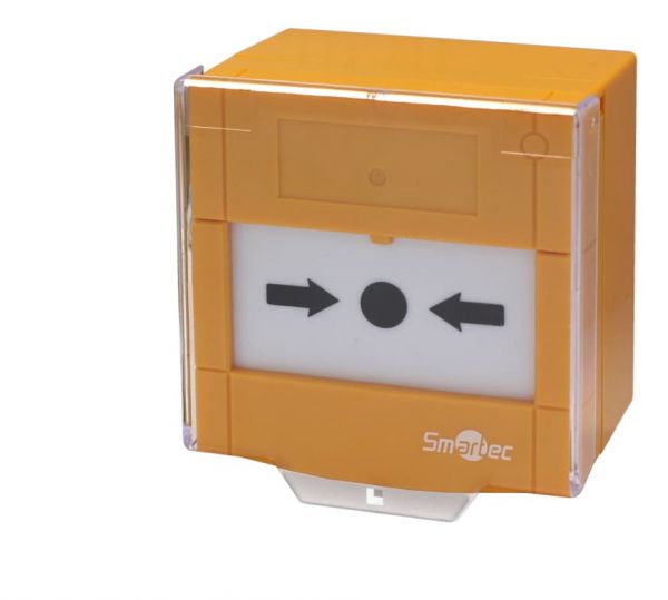 Извещатель ручной с восстанавливаемой вставкой, желтый со сменными наклейками, защитная прозрачная крышка, 2 группы контактов НР/НЗ