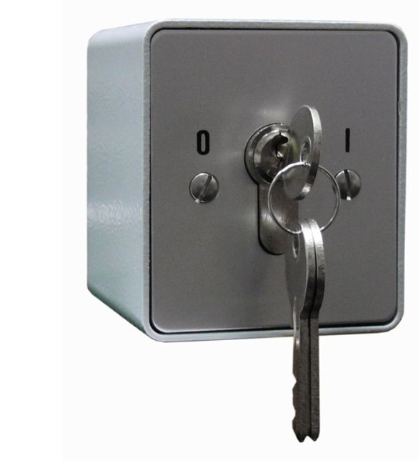Переключатель с ключом Keyswitch, накладной, 2 группы контактов НР/НЗ, высокий уровень секретности