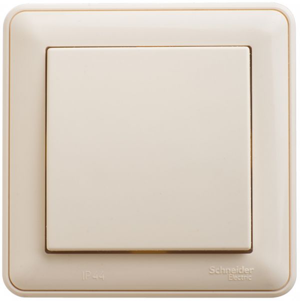 W59 AQUA Переключатель одноклавишный, 10АХ, IP44, в сборе, слоновая кость