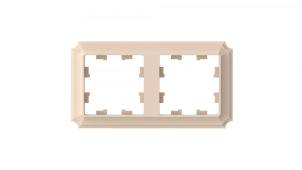 ATLASDESIGN ANTIQUE 2-постовая рамка, универсальная, ПЕСОЧНЫЙ