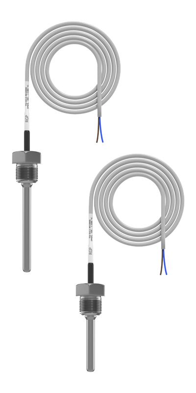 Датчик температуры от -50 до +180 C, PT 1000, погружной кабельный, 80 мм., G1/2