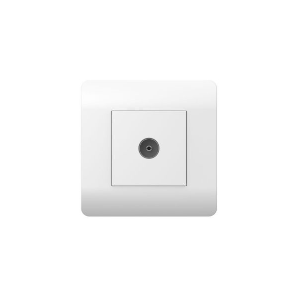 Розетка антенная одиночная TV коннектор, серебряный