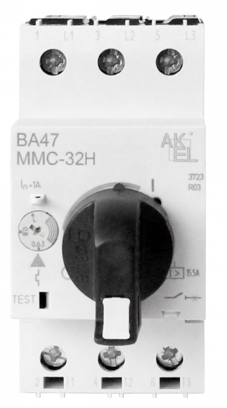 Выключатель автоматический защиты двигателя ВА47 ММС-32Н 0.16A 3P/0.1…0.16A/400/415В/100кА