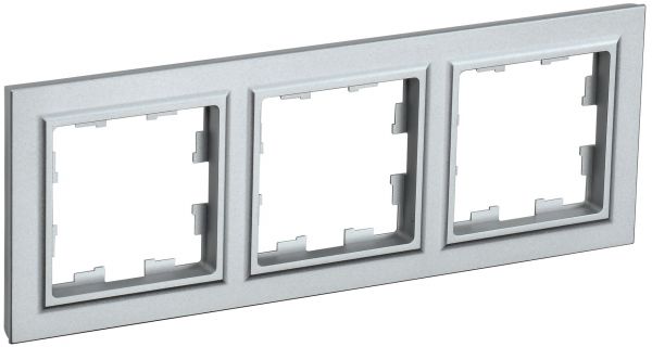 BRITE Рамка 3 поста РУ-3-БрА алюминий