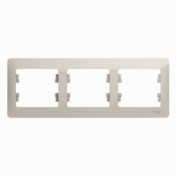 GLOSSA рамка 3-постовая горизонтальная молочный