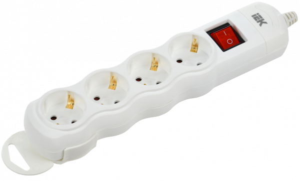 Розетка переносная разборная с выключателем РПр04В 4 места