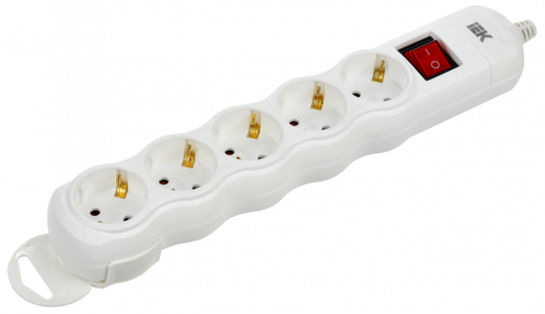 Розетка переносная разборная с выключателем РПр05В 5 мест