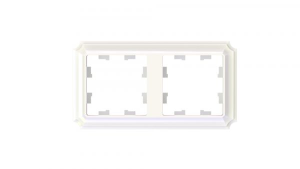 ATLASDESIGN ANTIQUE 2-постовая рамка, универсальная, ЖЕМЧУГ