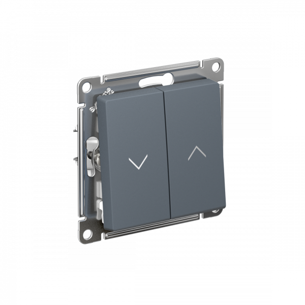 ATLASDESIGN 2-клавишный ВЫКЛЮЧАТЕЛЬ ЖАЛЮЗИ, 10А, мех., ГРИФЕЛЬ