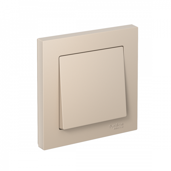 ATLASDESIGN 1-клавишный ВЫКЛЮЧАТЕЛЬ, сх.1, 10АХ, в сборе, быстрозажимные клеммы, ПЕСОЧНЫЙ