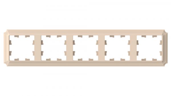 ATLASDESIGN ANTIQUE 5-постовая рамка, универсальная, ПЕСОЧНЫЙ