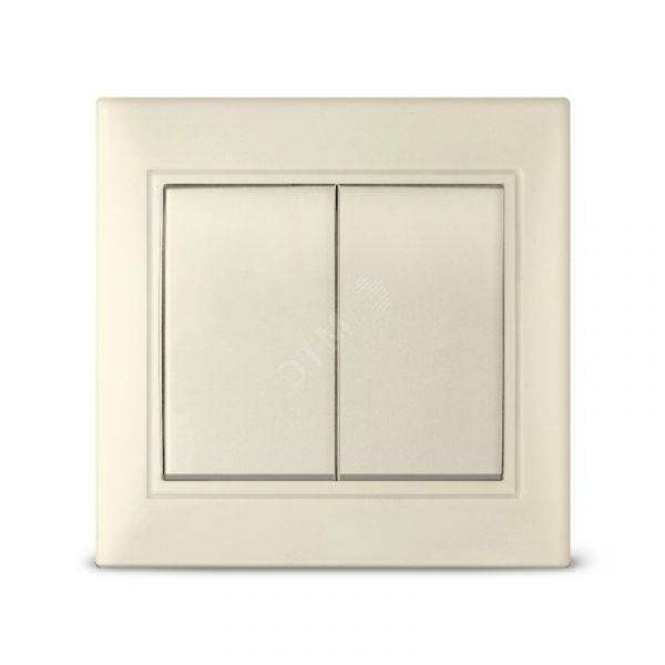 Севиль Выключатель двухклавишный слоновая кость (ivory)