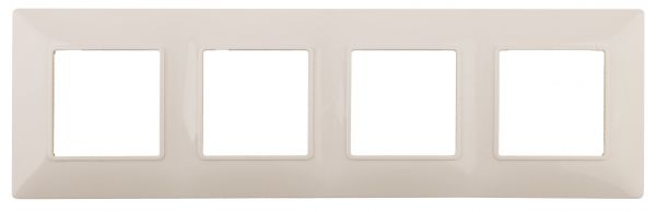 Рамка для розеток и выключателей слоновая кость пластик ЭРА Elegance 14-5004-02