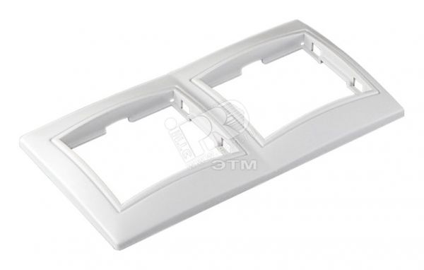 Рамка 2 поста Севиль горизонтальная белая