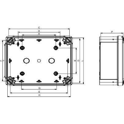 ПЛАСТИКОВАЯ КОРОБКА ABS 116x116x62