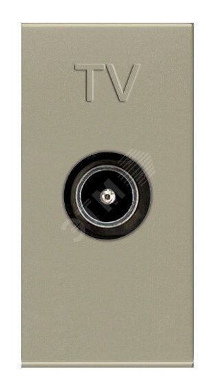 Механизм ТВ розетки, простой, 1-модульный, серия Zenit, цвет шампань