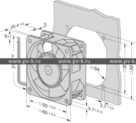 EBMPAPST 614NL (60x60x25)