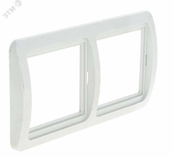 Лондон Рамка 2 поста горизонтальная белая