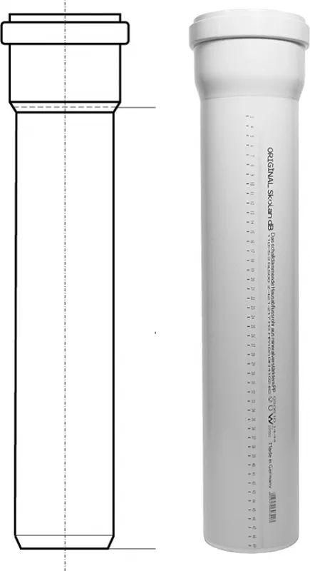 Труба для бесшумной канализации SKEM Ostendorf 50*250