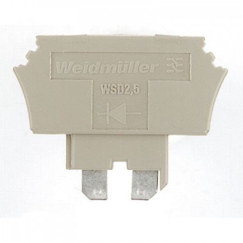 1058460000 Клеммная колодка с диодной вставкой WSD 2.5/D+/- WTR2.5 (25шт) Weidmueller