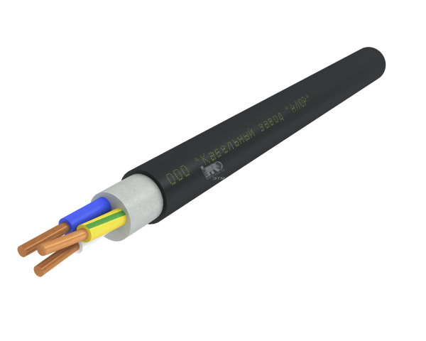 Кабель силовой ППГнг(А)-HF 3х2.5ок(N.PE)-0.66 однопроволочный черный (бухта)