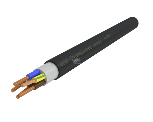 Кабель силовой ППГнг(А)-HF 5х4ок(N.PE)-0.66 однопроволочный черный (барабан)