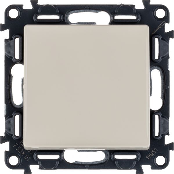 Valena LIFE Выключатель 10АХ 250В с лицевой панелью Безвинтовые зажимы Слоновая кость