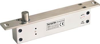 Замок соленоидный для уличных дверей, мониторинг, СИД индикация, НO, питание 12VDC / 150мА (пик 900мА), цельнометаллический ригель, сила удержания 1000кг, рабочая температура от -35 до +55С