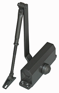 Доводчик двери c тягой EN 4, 60 - 85 кг, 1100 мм, двухскоростной,BR - бронза