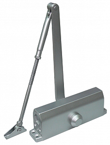 Доводчик двери c тягой EN 3-6, 40 - 120 кг, 1400 мм, двухскоростной, тормоз открывания, SL - алюм