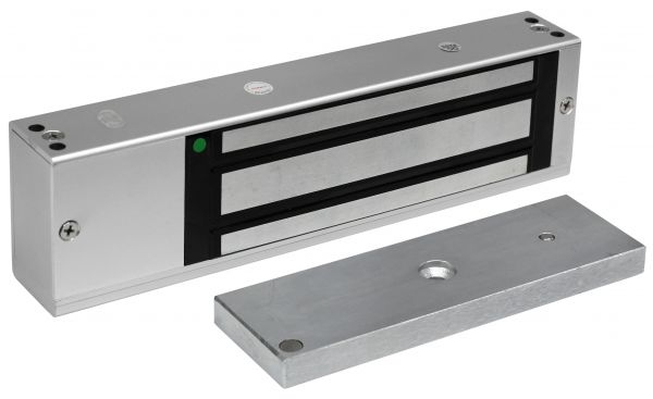 Замок электромагнитный,  внутреннее исполнение, СИД, датчик положения двери