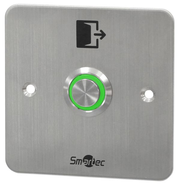 Кнопка металлическая, IP66, врезная, СИД индикатор, НР/ОБЩ и НЗ/ОБЩ контакты, 86х86х40 мм