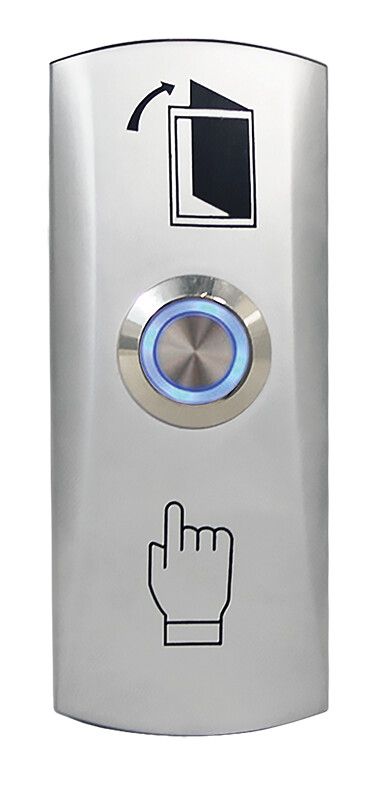 Кнопка выхода накладная, металлическая, с подсветкой