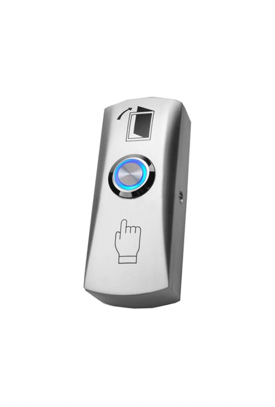 Кнопка выхода накладная, металическая, с подсветкой