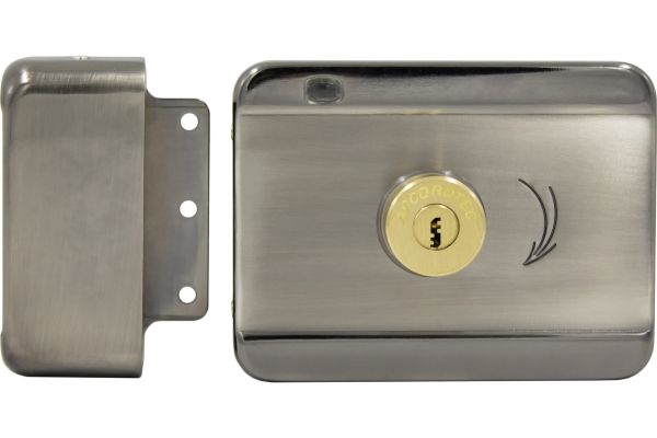 Замок электромоторный AT-EL201A накладной универсальный НЗ личинка и 5 ключей в комплекте