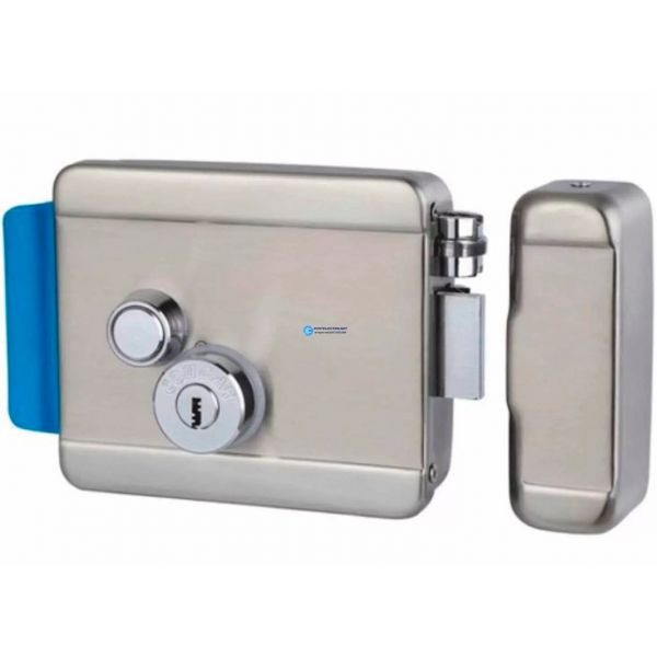 Замок электромеханический AT-EL101 с кнопкой универсальный НЗ личинка и 5 ключей в комплекте