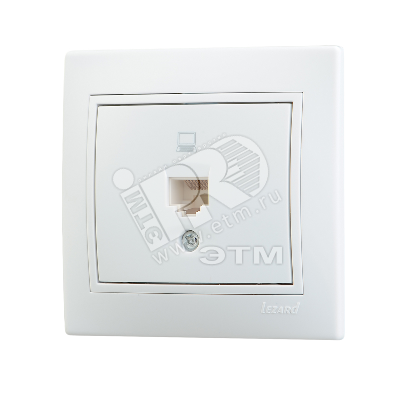 MIRA Розетка компьютерная RJ45x1 белая