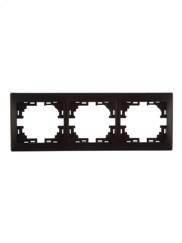 MIRA Рамка 3-ая горизонтальная чёрный бархат без вставки (10шт/120шт)