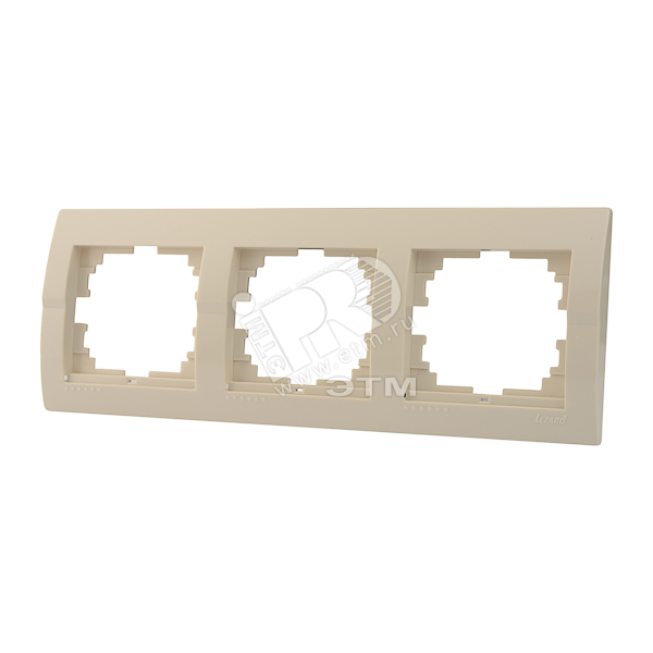 DERIY Рамка х3 гориз. крем