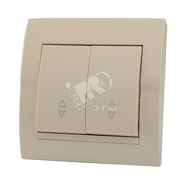 DERIY Выключатель проходной х2 ПБТ крем